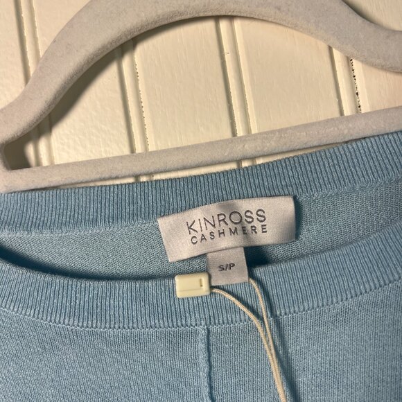 Pastel Blue Cashmere Long Sleeve Hi-Low Crewneck Softgirl Cozy Comfortcore Chic - Picture 11 of 12